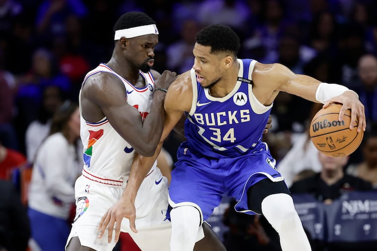 Sixers center Adem Bona's late-season showdown with Milwaukee Bucks forward Giannis Antetokounmpo was one of the highlights of his rookie season.