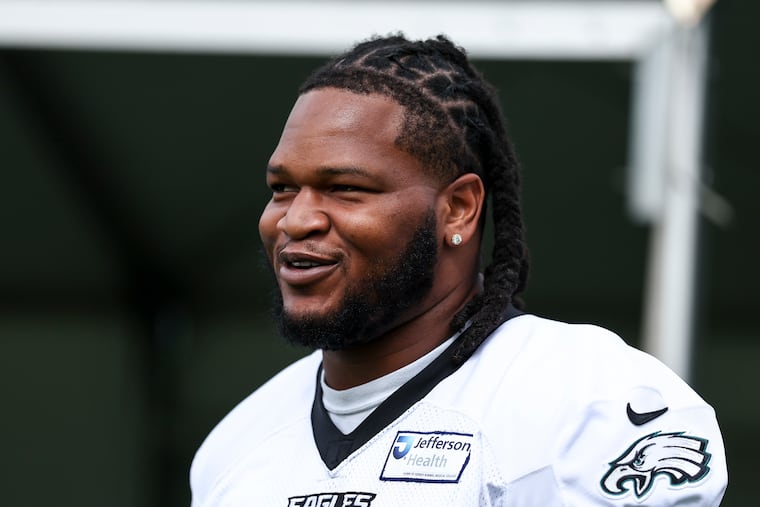 Eagles defensive tackle Jalen Carter has an outstanding training camp thus far.