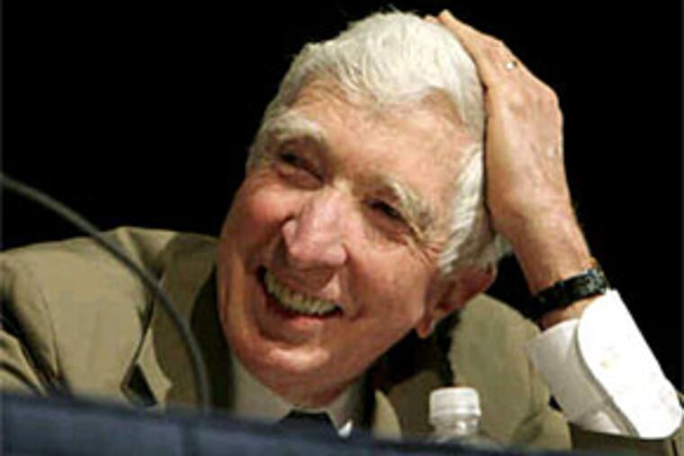 Prolific, esteemed author John Updike, at a Washington literary event in May 2006. He grew up in the Reading suburb of Shillington and in rural Berks County, using those locales as the settings for many of his earlier works. (Caleb Jones / Associated Press)