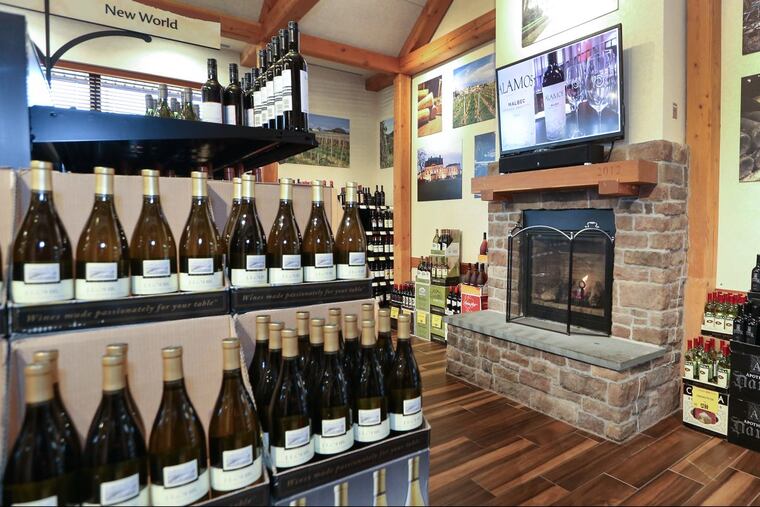 Wine sale in stores like this Wegmans location in King of Prussia have cut down on foot traffic in state stores, slowing revenue growth for the Pennsylvania Liquor Control Board.