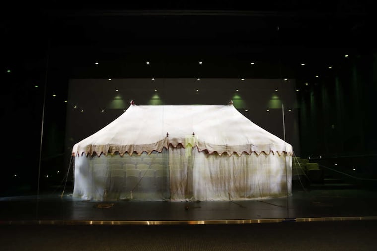 George Washington’s Headquarters Tent on display in the Museum of the American Revolution in Philadelphia.