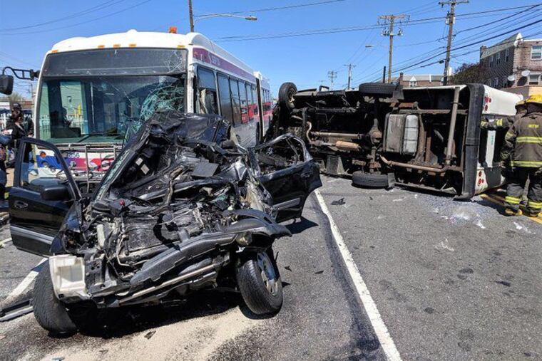 A van and SUV were involved in accident with SEPTA bus.