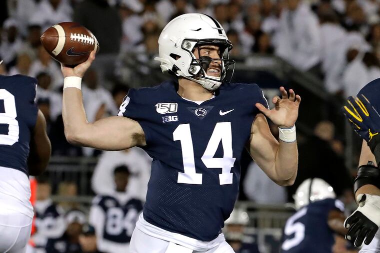 Penn State quarterback Sean Clifford passes in the first half against Michigan on Saturday night.