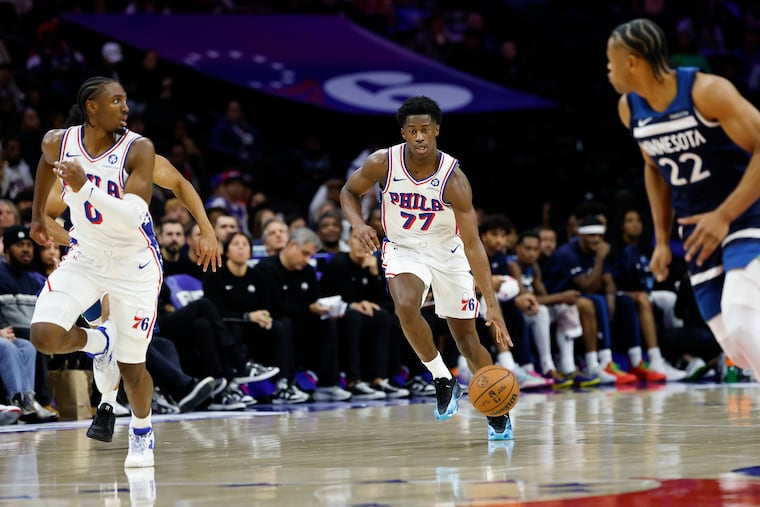 Sixers guards VJ Edgecombe and Tyrese Maxey will be charged with running Nick Nurse's offense.