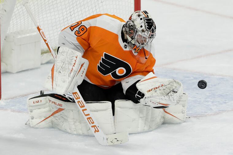 Flyers goaltender Carter Hart will try to extend the Flyers' winning streak to five games Wednesday against visiting Boston.