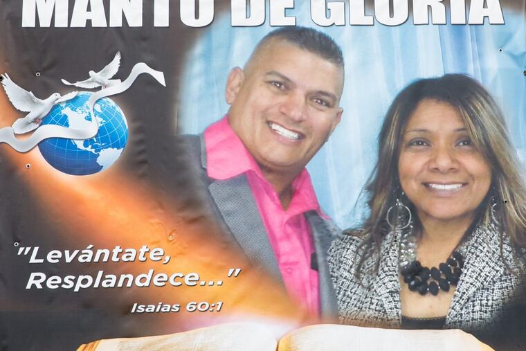 A sign on the wall at Casa De Amor Manto De Gloria, 2080 Castor Ave, Tuesday, March 7, 2017, in Philadelphia.