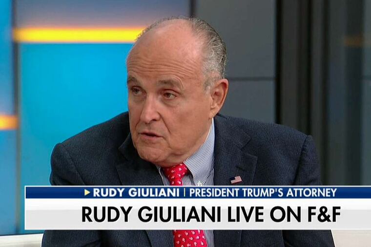 Rudy Giuliani, an attorney for President Trump, during an appearance on ‘Fox & Friends’ on Fox News Thursday morning.