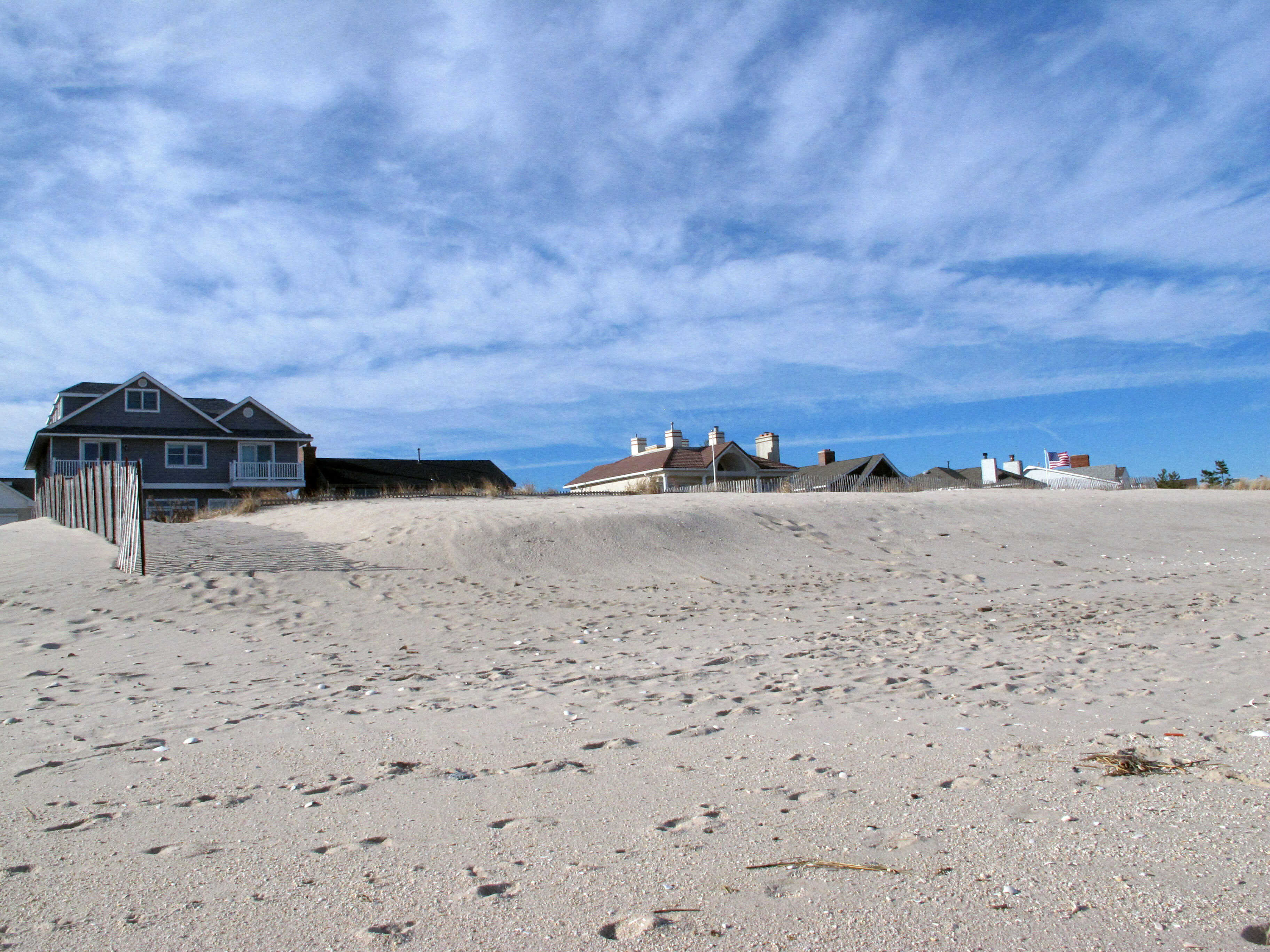 A section of beachfront in Point Pleasant Beach, N.J. that will soon undergo a beach replenishment and dune construction project. Owners of two houses in Point Pleasant Beach were recently awarded more than $590,000 in compensation for the loss of some of their sand and ocean views to make way for the project.