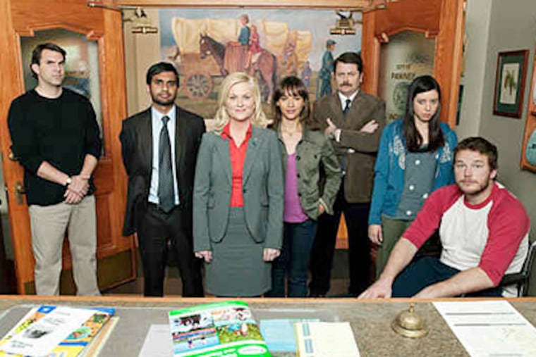 Amy Poehler (center) heads up "Parks and Recreation" on NBC.