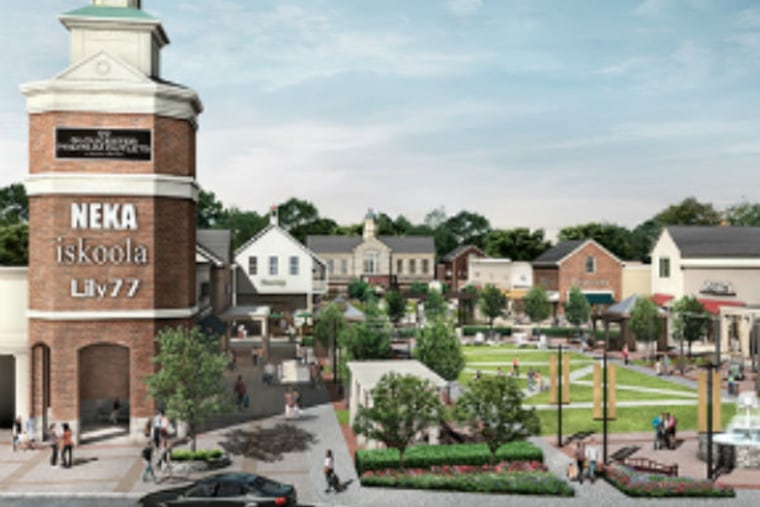 Gloucester Premium Outlets opens today. (Artist's rendering from premiumoutlets.com/gloucester/)
