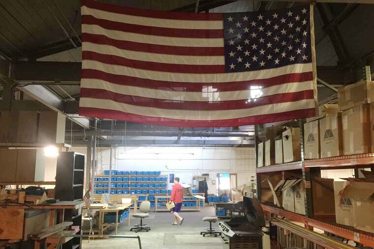 The factory in Geneva, N.Y., where Waltzing Matilda will produce sandals, flip-flops, and accessories. It was formerly owned by Vere Sandal Co. USA.