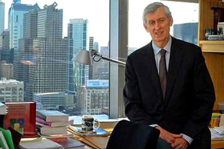 Robert C. Heim, in his office in the Cira Center, says corporate clients seem to be opening their purses again. ( Tom Gralish / Staff Photographer )