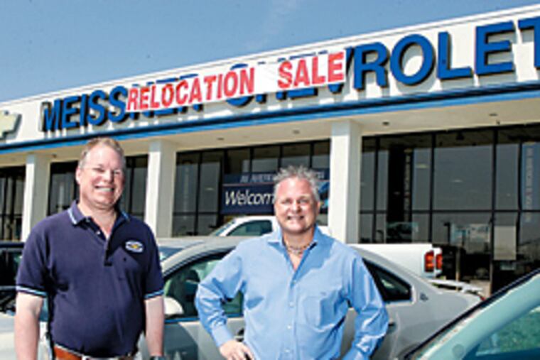 David and Doug Meissner (right) are selling Meissner Chevrolet to Horsham-based Chapman Auto Group.