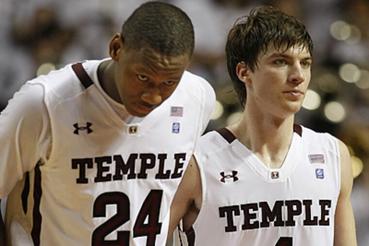 Lavoy Allen, Juan Fernandez and the Temple Owls defeated Central Michigan. (Ron Cortes / Staff Photographer)