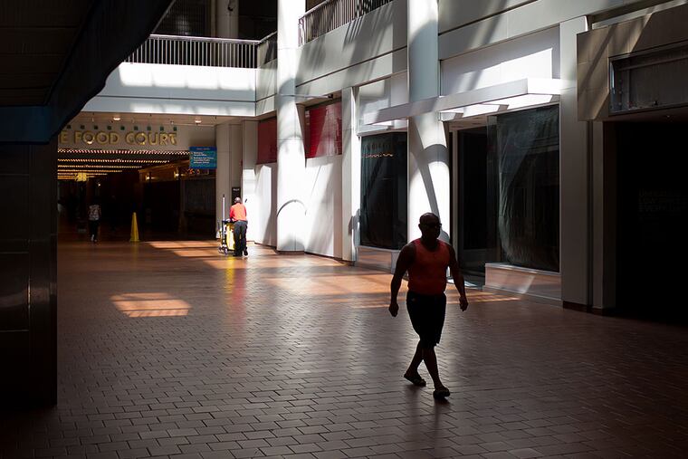 The nearly empty Gallery mall, a shell of its former self, contains metals, concrete, and other materials that will be dumped or recycled. Demolition will likely begin in late September. ALEJANDRO A. ALVAREZ / Staff Photographer