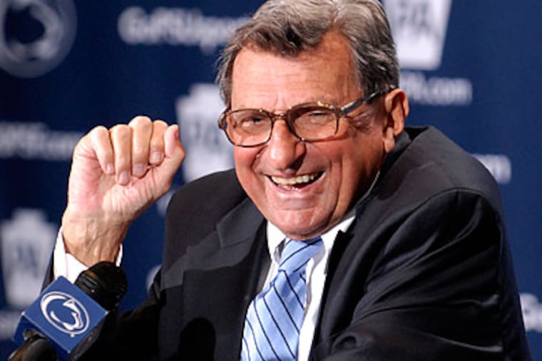 Joe Paterno is closing in on the 400th win in his long career. (Ralph Wilson/AP)