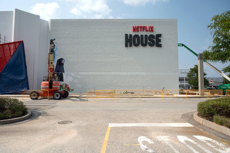 An exterior image of King of Prussia's Netflix House, which opens on Nov. 12.