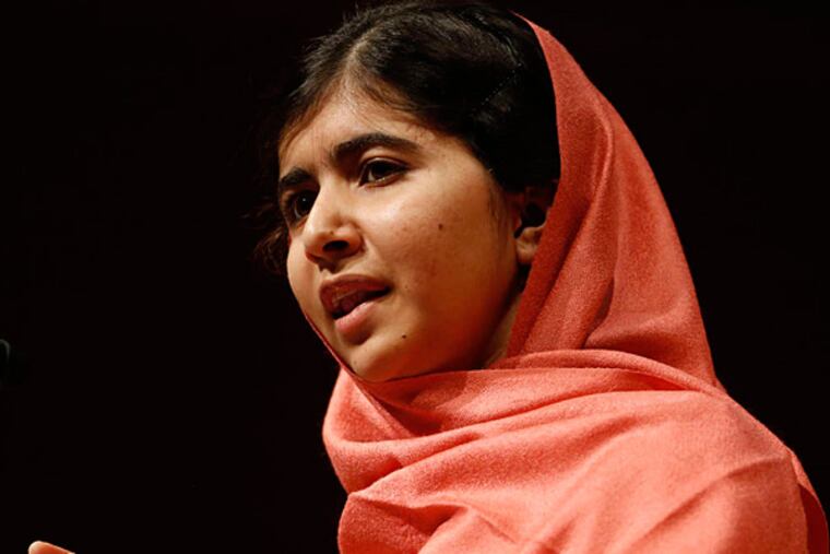 Malala Yousafzai at Harvard University last month. The threat comes amid speculation she is a top contender for a Nobel Prize on Friday. (AP Photo/Jessica Rinaldi, File)