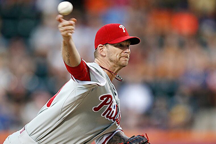 Phillies starting pitcher A.J. Burnett. (Kathy Willens/AP)