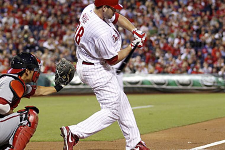 Darin Ruf is 26 and has yet to play a game at Triple A, even though he has played in the majors. (Yong Kim/Staff Photographer)