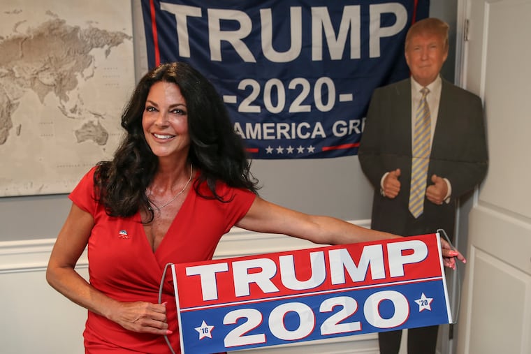 Val Biancaniello, at her home in Delaware County, is a Trump delegate headed to the RNC in August. Despite rising coronavirus cases in Jacksonville, she's excited to go and undeterred.