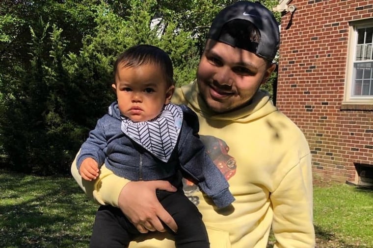 Angel Torres with his cousin, Jayce.