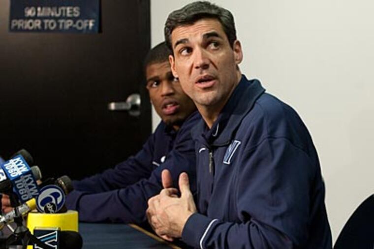 Jay Wright's Wildcats were eliminated from the NCAA Tournament in the second round. (Ed Hille/Staff Photographer)
