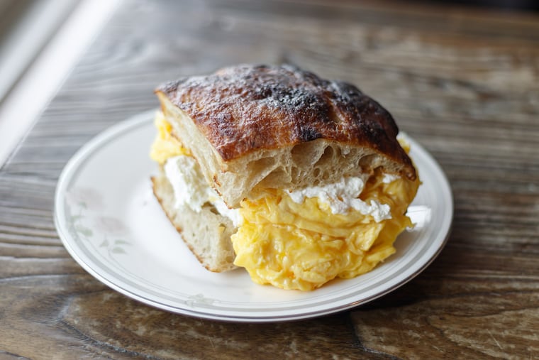 The Saltie, a breakfast sandwich from Fiore Fine Foods, is an homage to the now-closed Brooklyn restaurant Saltie.