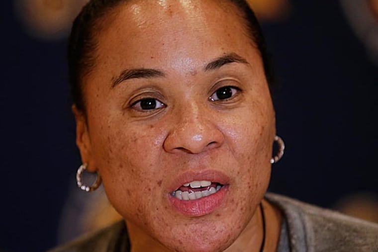 Philadelphia native Dawn Staley leads 21st-ranked South Carolina against No. 1 Stanford. (Dave Martin/AP file photo)