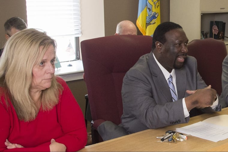 Philadelphia City Commissioners Lisa Deeley and Anthony Clark during a meeting in December.