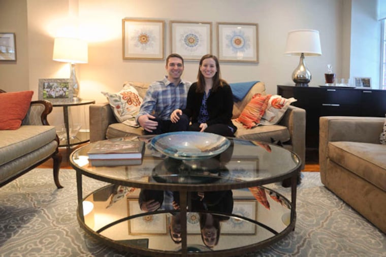 Roy and Meghan Cromer in theur renovated rowhouse.