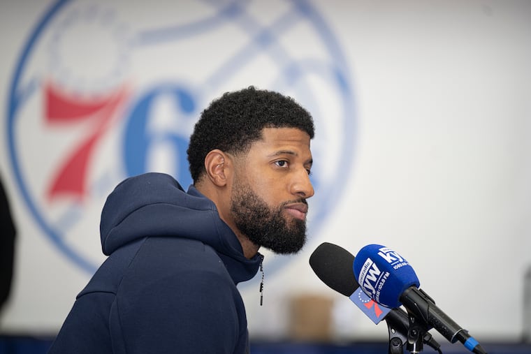 Paul George spoke to reporters on Tuesday for the first time since being hit with a 25-game suspension for a positive drug test.