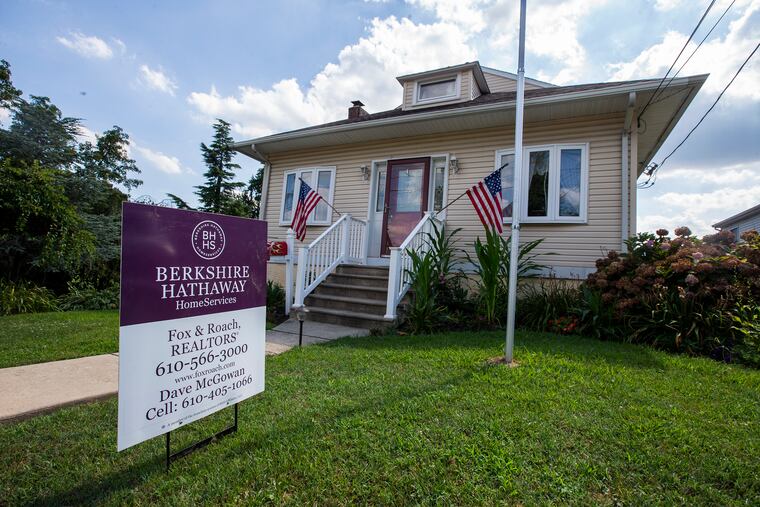 The Philadelphia metropolitan area's housing market rebounded more strongly than many other metro areas. Low mortgage rates are spurring people to buy houses, but inventory is tight. This house is in Ridley Park, Delaware County.