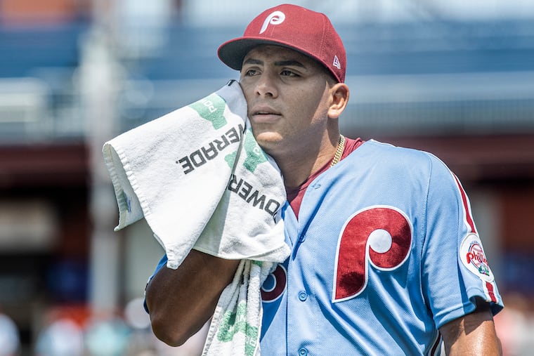 Phillies pitcher Ranger Suarez during his start against the Los Angeles Dodgers on Aug. 12.