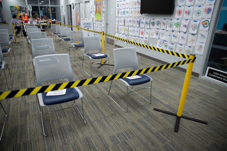 At Keystone First Wellness Center in Chester, the COVID-19 vaccine clinic's empty waiting area looks like those inside many clinics, as the demand for shots has dropped off. Providers across the region have reported only a handful of people coming in each day to their clinics, which were packed earlier in the rollout.