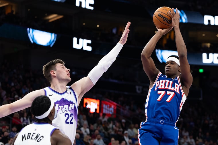 Sixers guard VJ Edgecombe knocked down a clutch shot to clinch his team's win over the Utah Jazz.