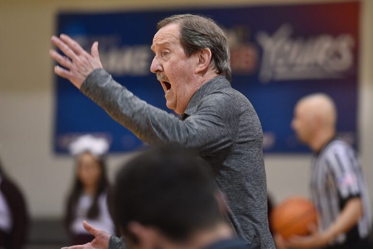 Herb Magee brought his Philadelphia Textile team to Drexel Hill to play.