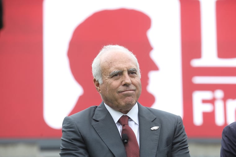 Jeffrey Lurie spoke at Clark University, his alma mater, on Sunday.