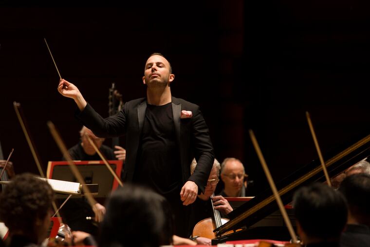 Yannick Nezet-Seguin. conducting the Philadelphia Orchestra. JENNIFER KERRIGAN / File Photo