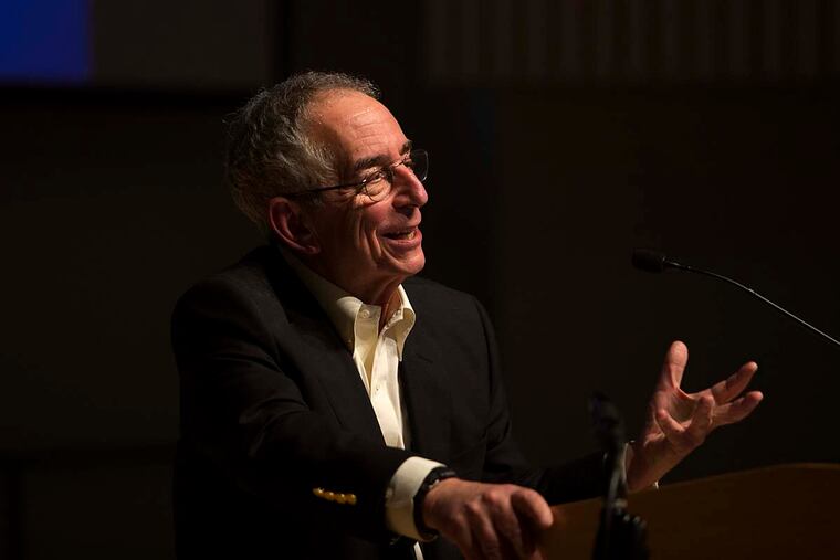Barry Schwartz, a psychology professor from Swarthmore college, spoke at a symposium held in his honor at Lang Concert Hall Saturday, March 19, 2016. After 45 years of teaching, Schwartz will retire this spring. JENNIFER KERRIGAN / Staff Photographer