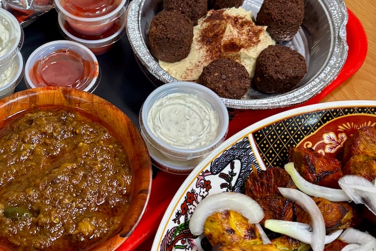 Flame Kabob offers falafel as an appetizer with hummus.