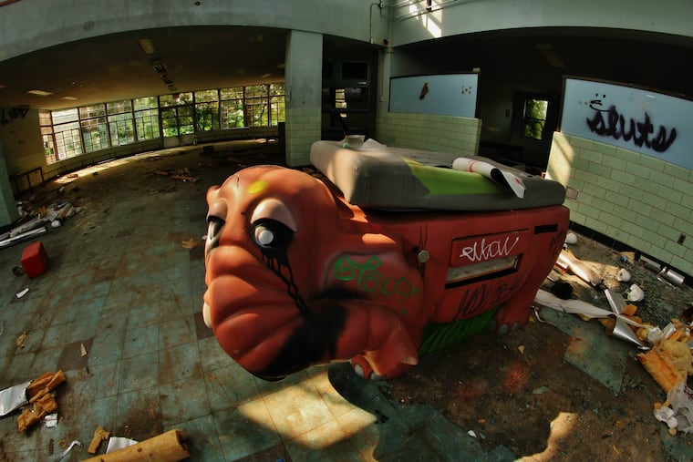 Throughout the years, curious explorers have documented what the Embreeville state hospital left behind. This elephant, its use unclear, was photographed in 2015.