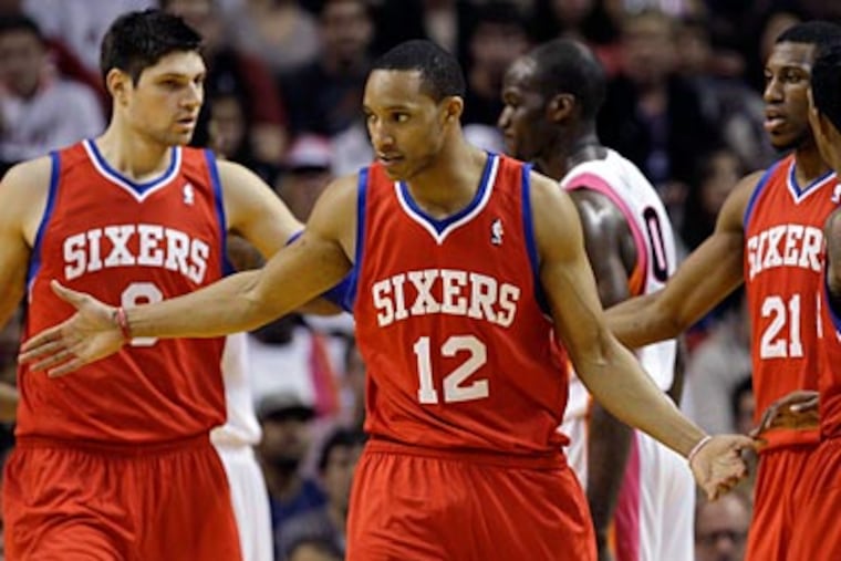 Sixers swingman Evan Turner's minutes have waned in recent games. (Lynne Sladky/AP)