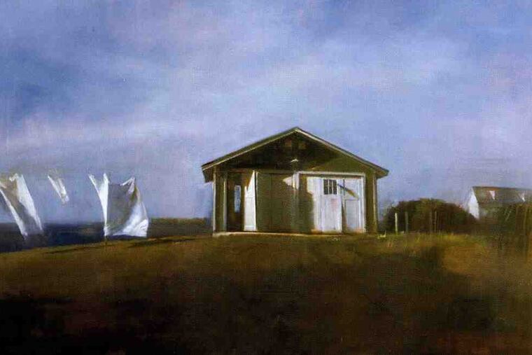 "Sheets and Garage" (2006) from the exhibit "Randall Exon: At Home" at Wallingford's Community Arts Center. There will be a conversation with the artist on Sunday.
