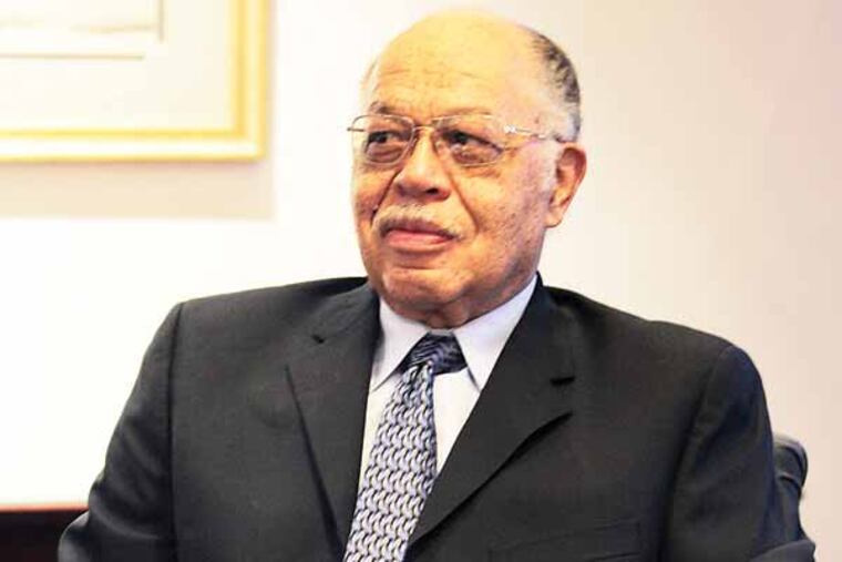 Dr. Kermit Gosnell and his lawyer, William Brennan, talks to DN reporter on Monday, March 8, 2010. (Yong Kim / Staff Photographer)