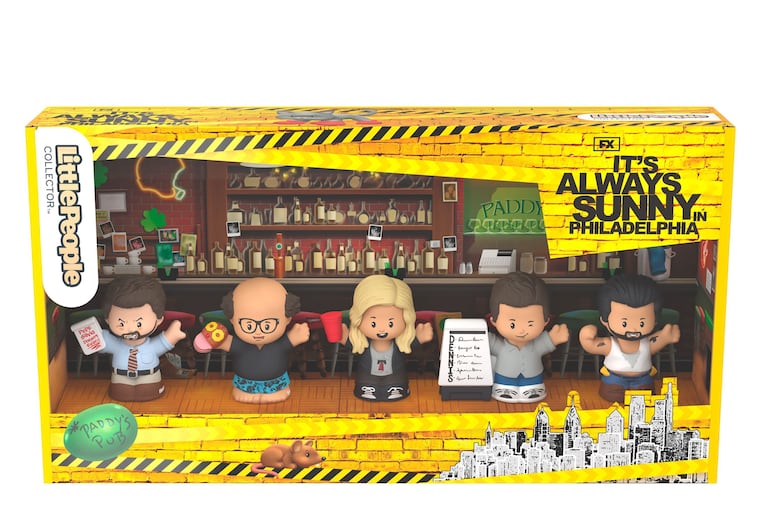 The "It's Always Sunny in Philadelphia" Little People set from Fisher-Price is currently available on Amazon for $29.76.