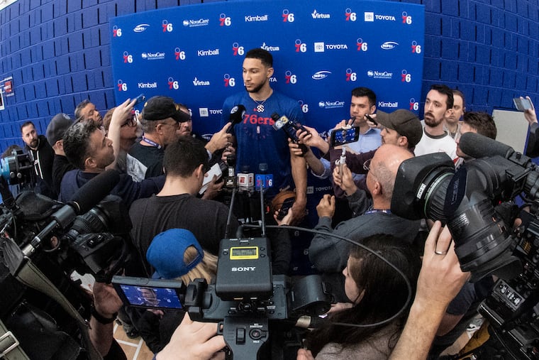 Ben Simmons had little to say about a report that said he was out of a March game because he was partying the night before, not sick.