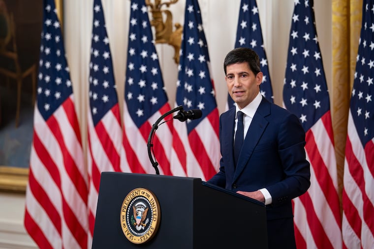 Kevin Warsh, chairman of the Federal Reserve, speaks during a swearing-in ceremony at the White House on Friday, May 22, 2026.
