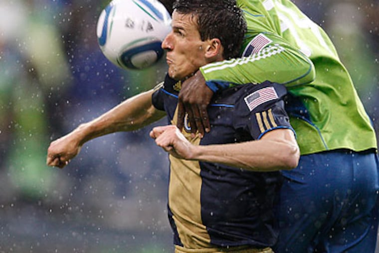 Sebastien Le Toux suffered an MCL injury in Tuesday night's game. (David Maialetti/Staff file photo)