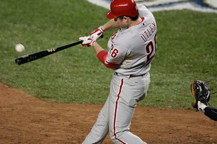 Chase Utley hit home runs in the third and sixth innings for the Phillies. (David Swanson/Staff Photographer)